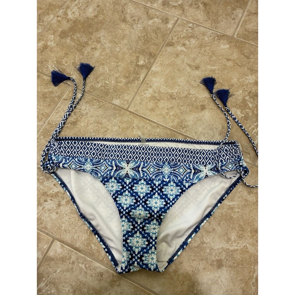 NEW Lands End Bikini Bottom Size 12 Blue Beach Vacation